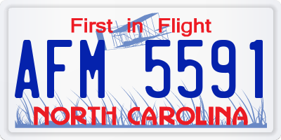 NC license plate AFM5591