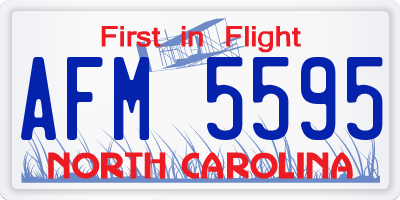 NC license plate AFM5595