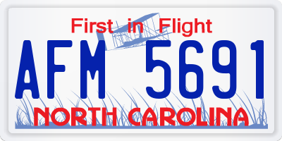 NC license plate AFM5691
