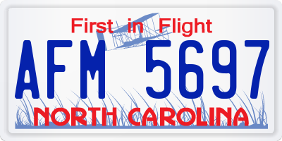 NC license plate AFM5697
