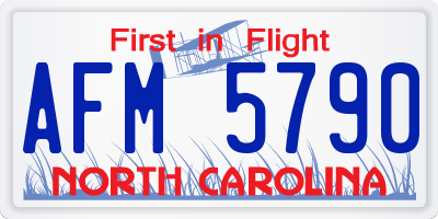 NC license plate AFM5790