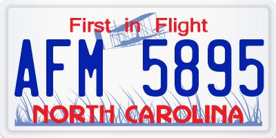 NC license plate AFM5895