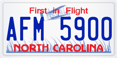 NC license plate AFM5900