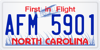 NC license plate AFM5901