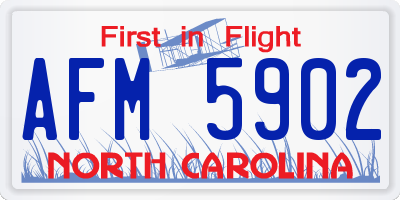 NC license plate AFM5902