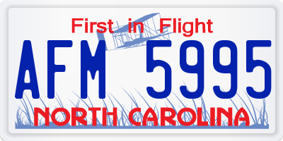 NC license plate AFM5995