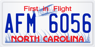 NC license plate AFM6056