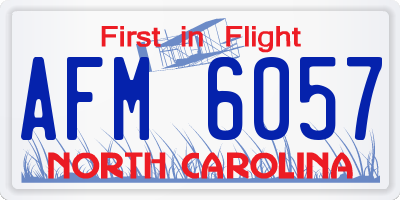 NC license plate AFM6057