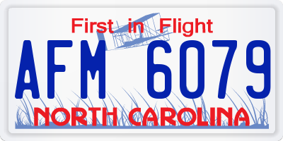 NC license plate AFM6079