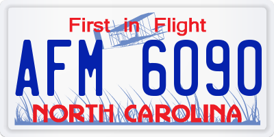 NC license plate AFM6090