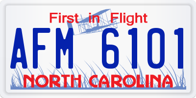 NC license plate AFM6101