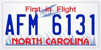 NC license plate AFM6131