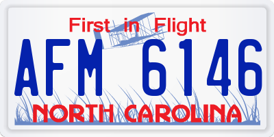 NC license plate AFM6146