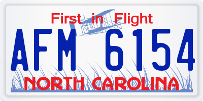 NC license plate AFM6154