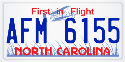 NC license plate AFM6155