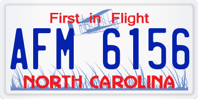 NC license plate AFM6156