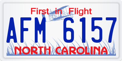 NC license plate AFM6157