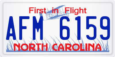 NC license plate AFM6159