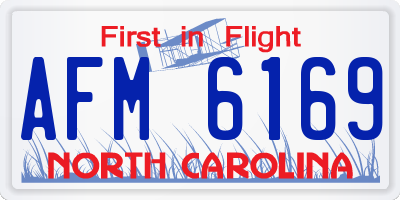 NC license plate AFM6169