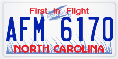 NC license plate AFM6170