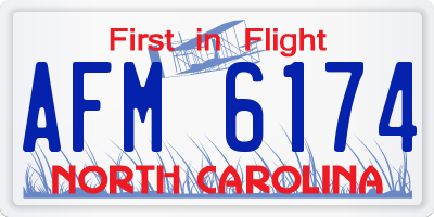 NC license plate AFM6174
