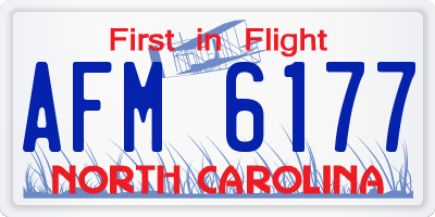 NC license plate AFM6177