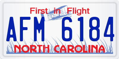NC license plate AFM6184