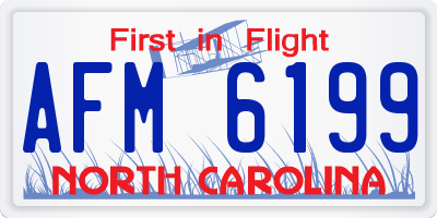 NC license plate AFM6199