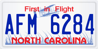 NC license plate AFM6284