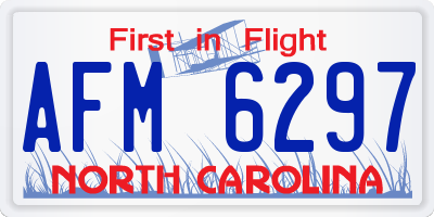 NC license plate AFM6297