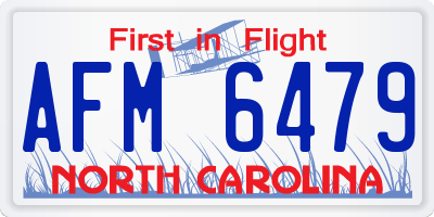 NC license plate AFM6479