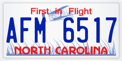NC license plate AFM6517