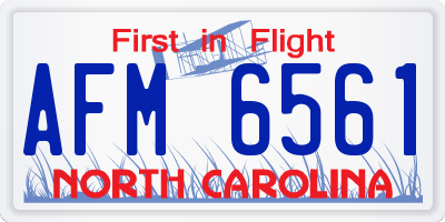 NC license plate AFM6561