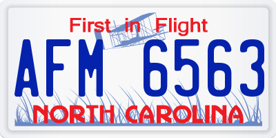 NC license plate AFM6563