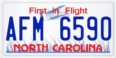 NC license plate AFM6590