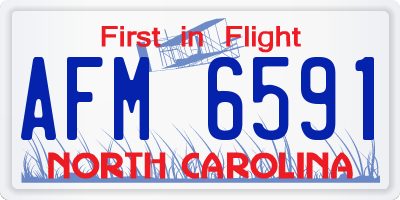 NC license plate AFM6591