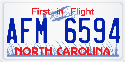 NC license plate AFM6594
