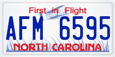 NC license plate AFM6595