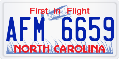 NC license plate AFM6659