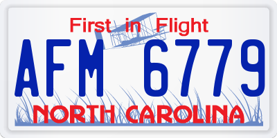 NC license plate AFM6779