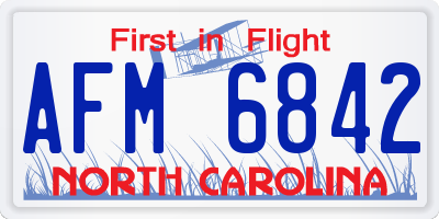 NC license plate AFM6842