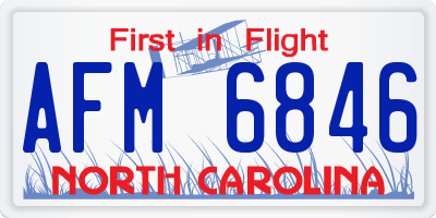 NC license plate AFM6846