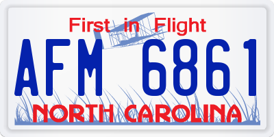 NC license plate AFM6861