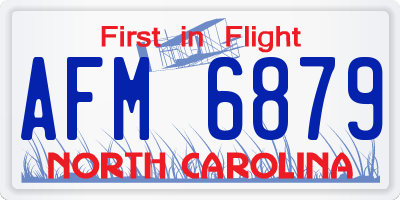 NC license plate AFM6879