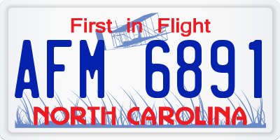 NC license plate AFM6891