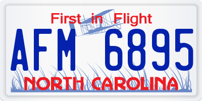 NC license plate AFM6895