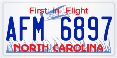 NC license plate AFM6897