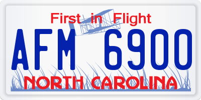 NC license plate AFM6900