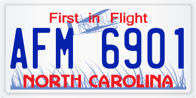 NC license plate AFM6901