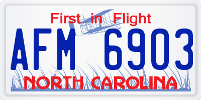 NC license plate AFM6903